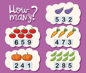 How Many Vegetables? – Counting – Set A