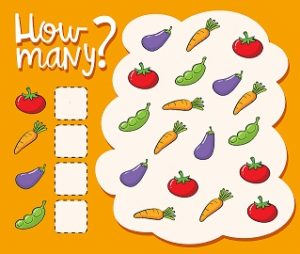 How Many Vegetables? – Counting – Set B