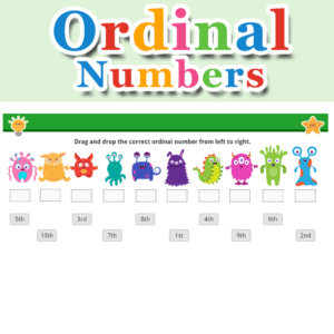 Ordinal Numbers – 1st to 10th – Monster