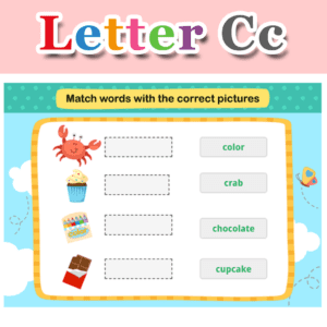 Match Words with the Correct Pictures – Letter C