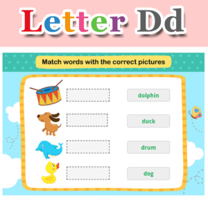 Match Words with the Correct Pictures – Letter D