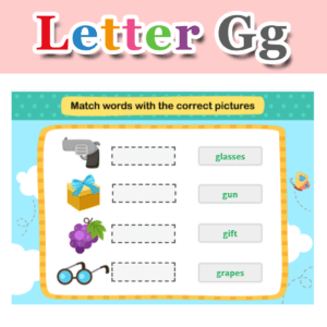 Match Words with the Correct Pictures – Letter G