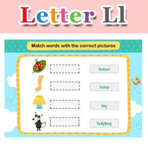 Match Words with the Correct Pictures – Letter L