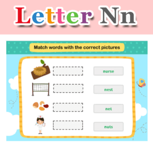 Match Words with the Correct Pictures – Letter N