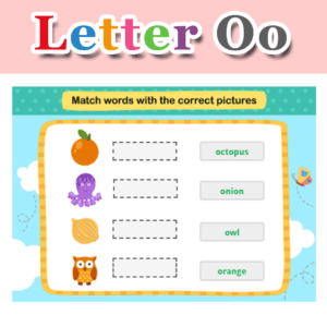 Match Words with the Correct Pictures – Letter O