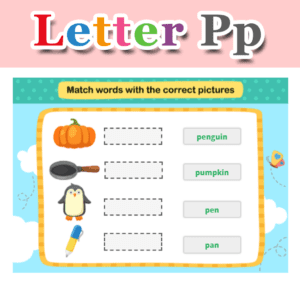 Match Words with the Correct Pictures – Letter P