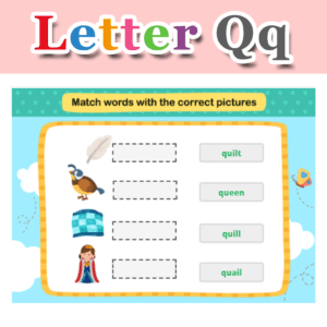 Match Words with the Correct Pictures – Letter Q