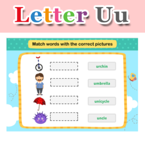 Match Words with the Correct Pictures – Letter U