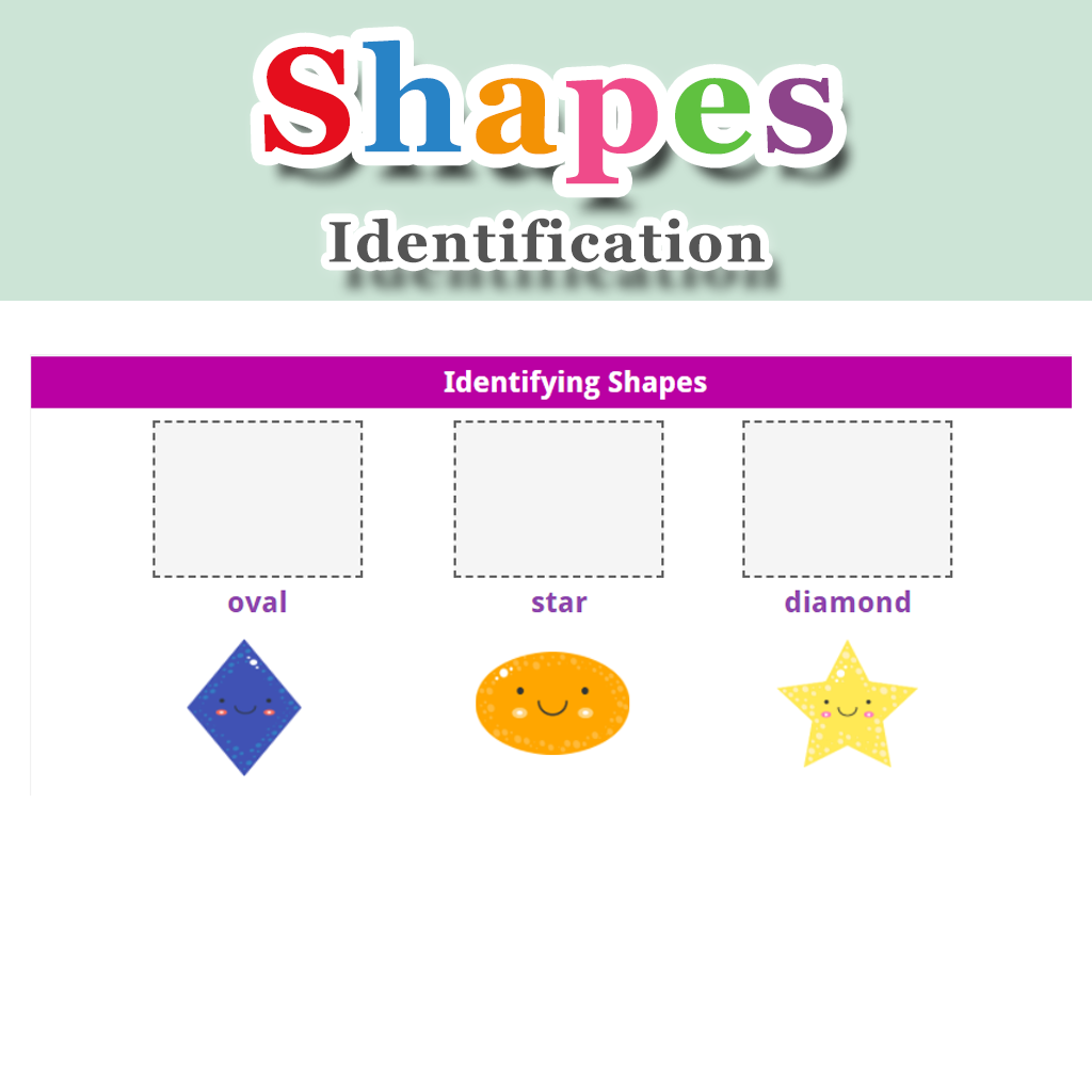 Identifying Shapes - Set B - IWorksheets | Free Interactive Worksheets ...