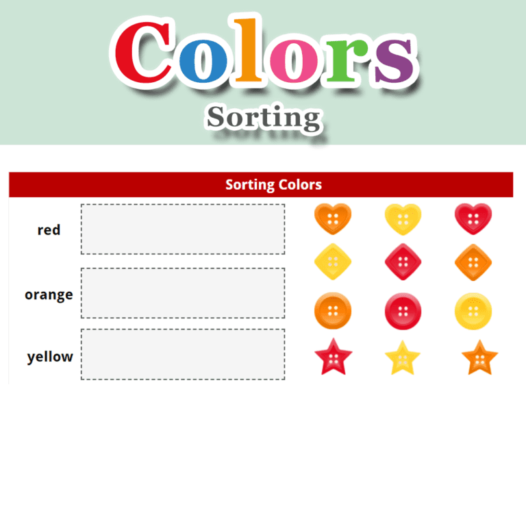 Identification of Colors - iWorksheets | Free Interactive Worksheets ...