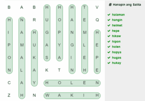 Titik Hh – Hanapin ang Salita