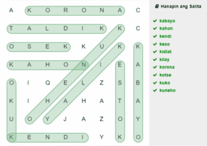 Titik Kk – Hanapin ang Salita