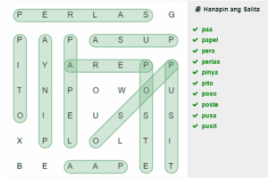 Titik Pp – Hanapin ang Salita