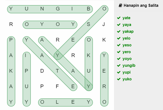 titik yy hanapin ang salita iworksheets free interactive worksheets powered by mj learning space